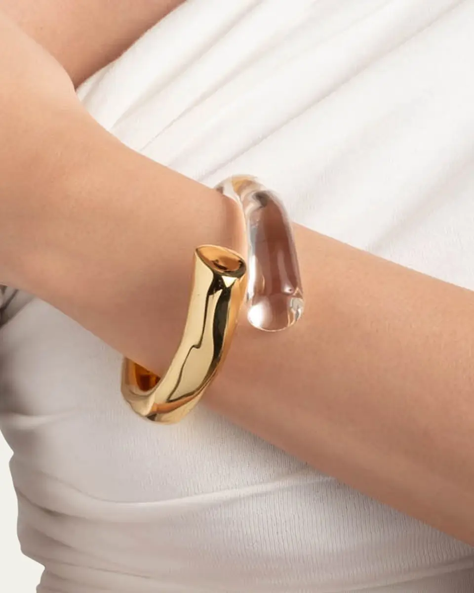 ALEXIS BITTAR Liquid Lucite Bypass Hinge Bracelet | Thumbnail 2