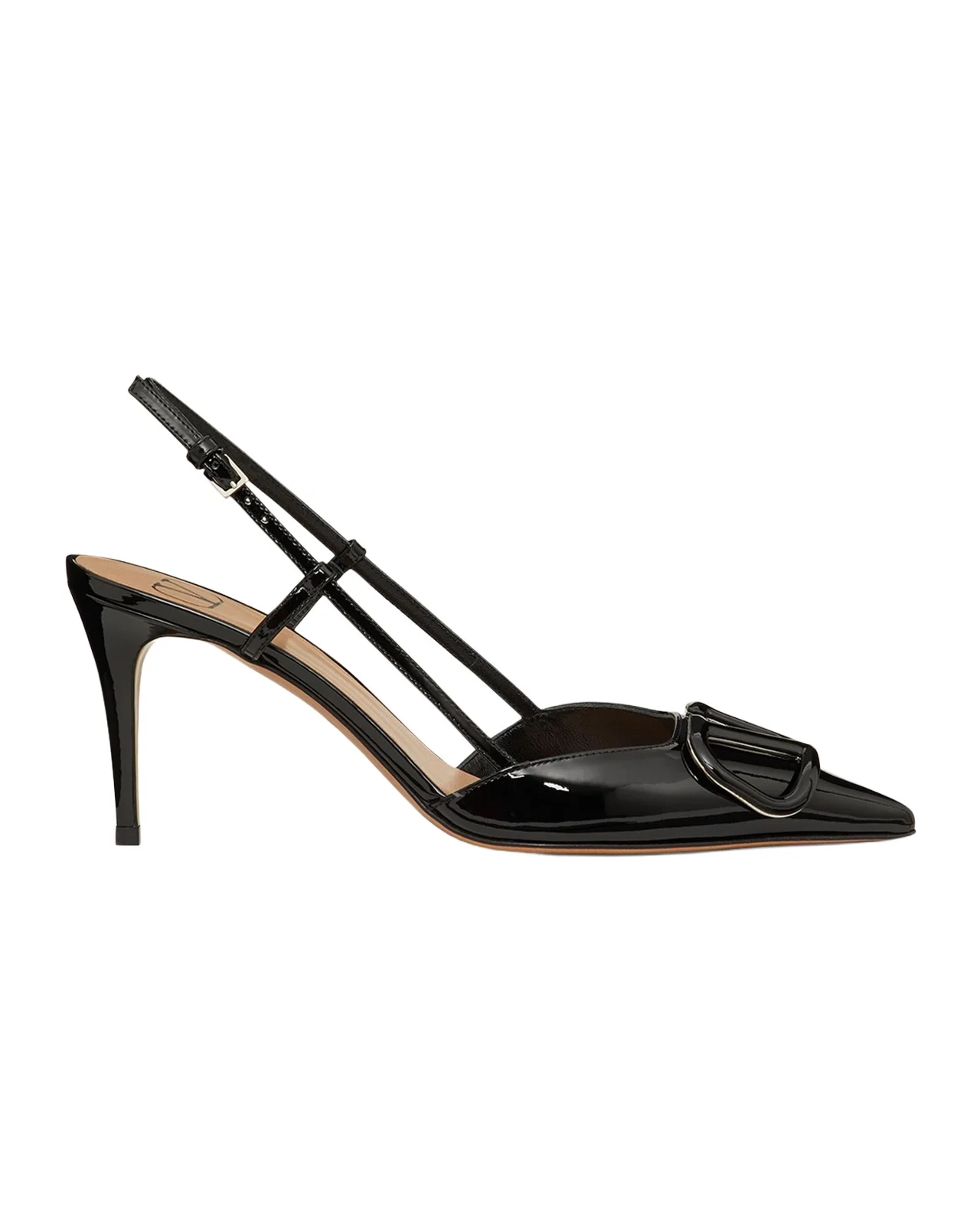 VLogo Signature Patent Leather Slingback Pumps