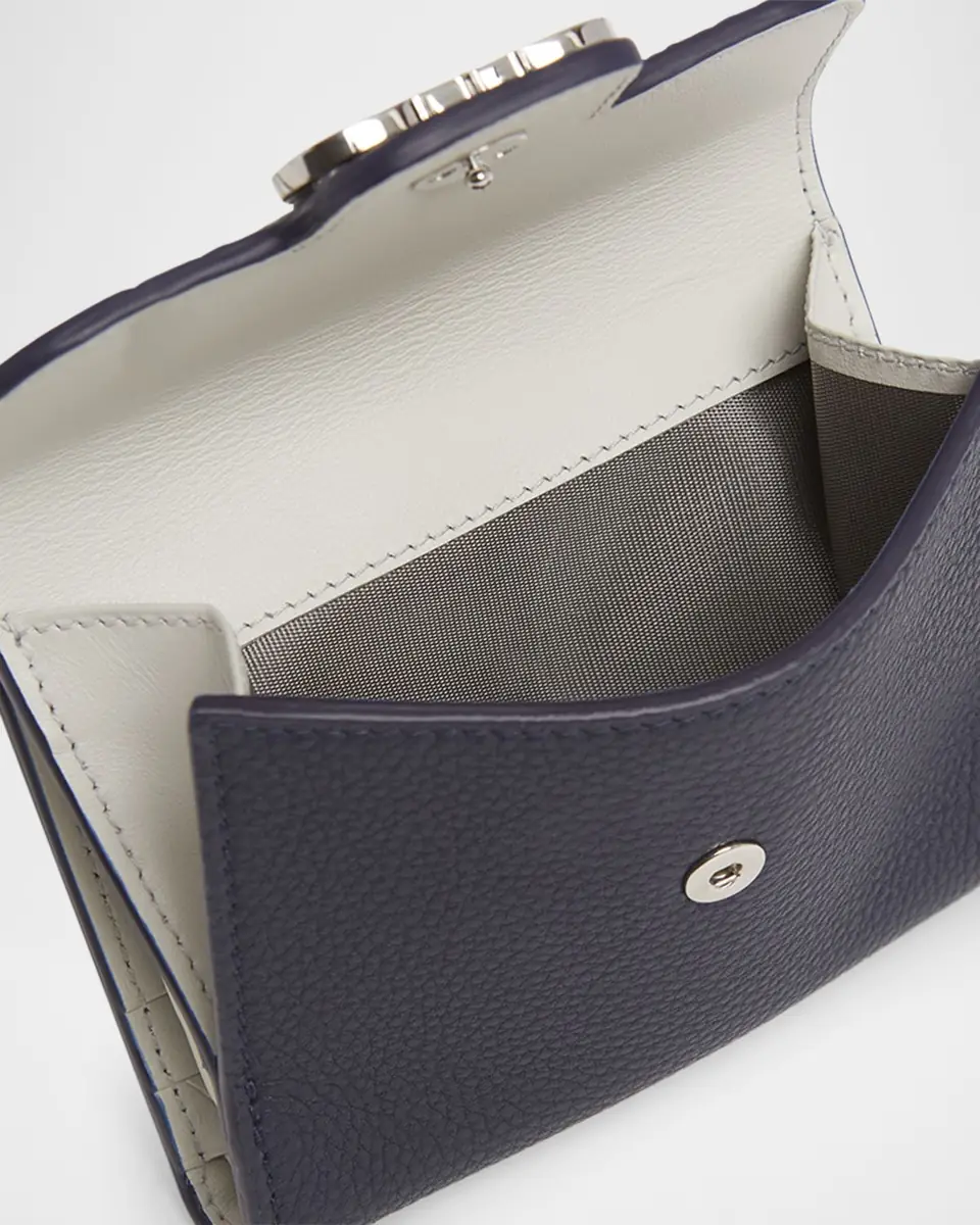 Ferragamo Double Gancio Grainy Leather Wallet | Thumbnail 4 Ferragamo Double Gancio Grainy Leather Wallet | Thumbnail 4