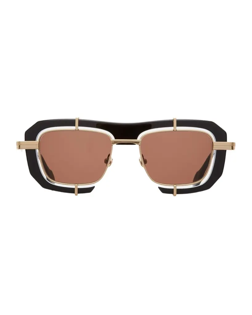 JW Anderson Geometric Aviator Stainless Steel Sunglasses | Image 1 JW Anderson Geometric Aviator Stainless Steel Sunglasses | Image 1
