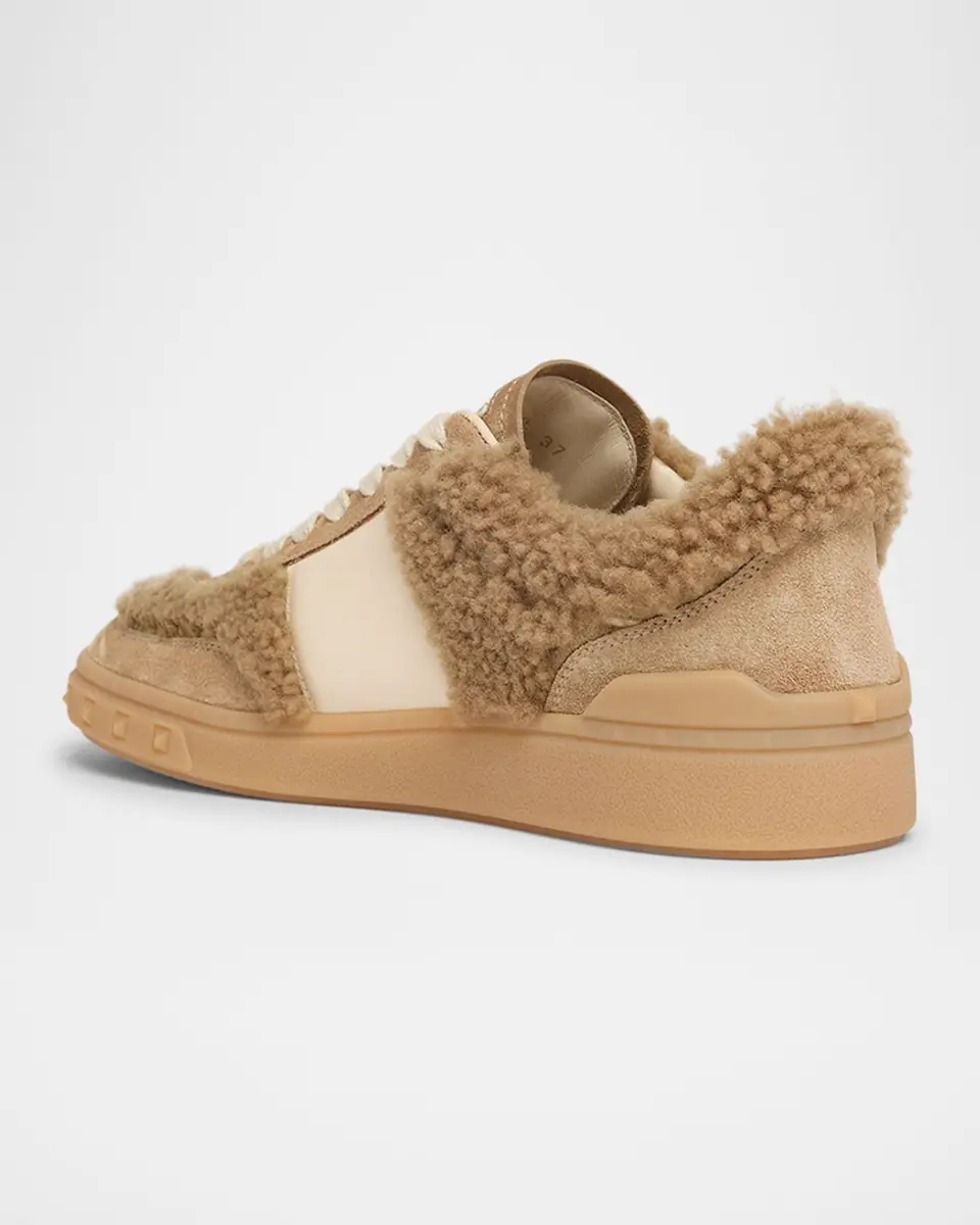 Valentino Garavani Upvillage Suede & Wool Low-Top Sneakers | Thumbnail 2 Valentino Garavani Upvillage Suede & Wool Low-Top Sneakers | Thumbnail 2