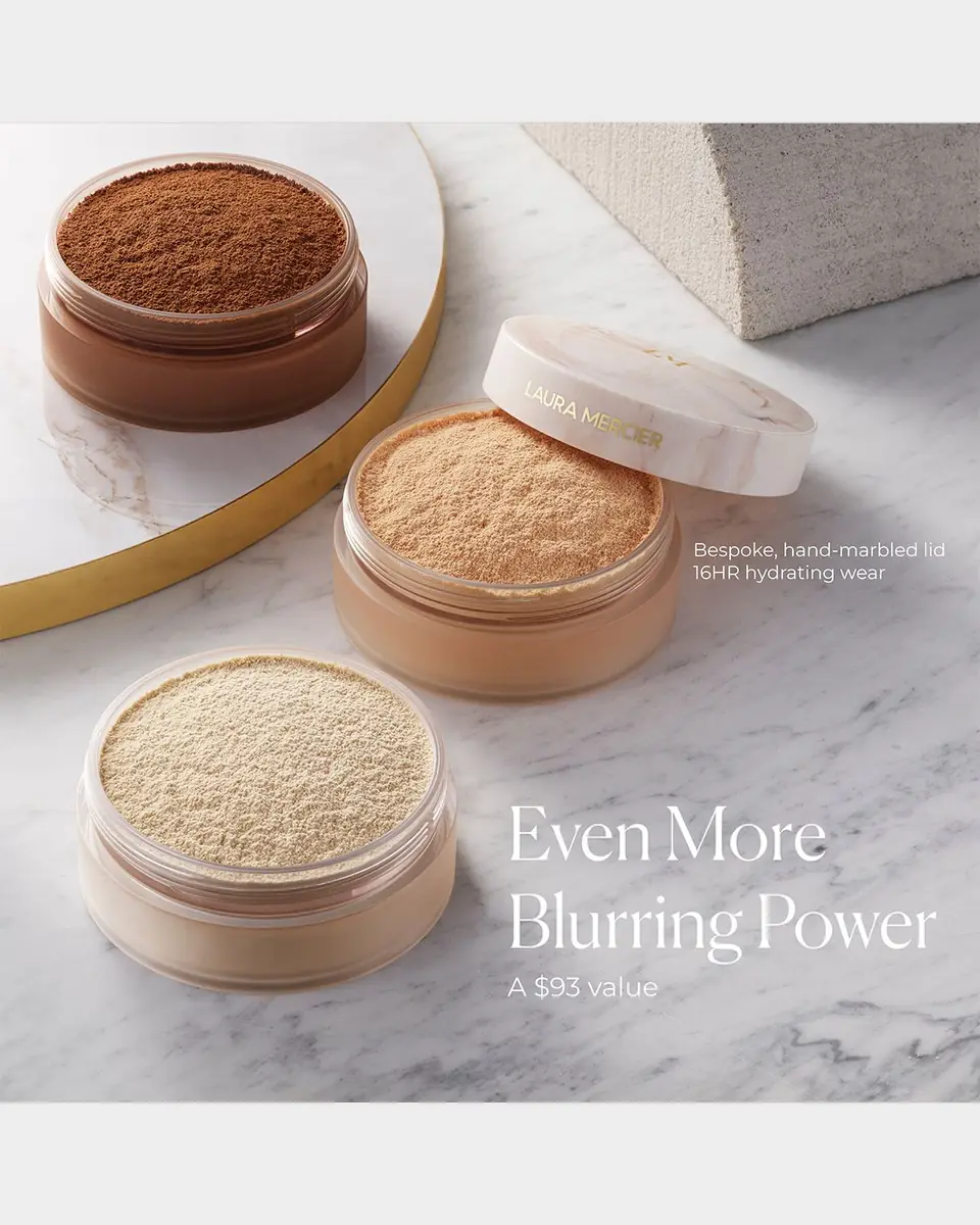 Laura Mercier Jumbo Translucent Loose Setting Powder Ultra-Blur & Velour Puff | Thumbnail 6 Laura Mercier Jumbo Translucent Loose Setting Powder Ultra-Blur & Velour Puff | Thumbnail 6