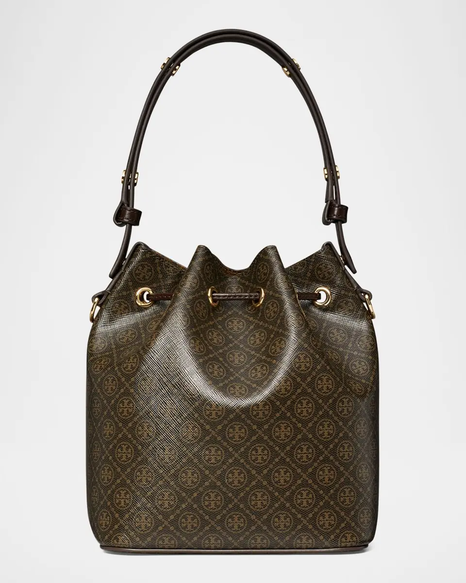 Tory Burch T Monogram Coated Canvas Bucket Bag | Thumbnail 2 Tory Burch T Monogram Coated Canvas Bucket Bag | Thumbnail 2