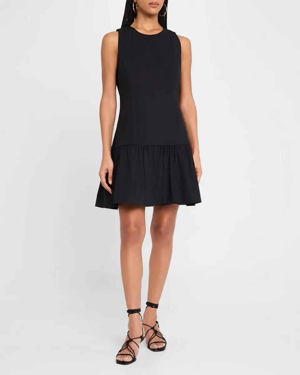 Marie Oliver Marilyn Flounce Cotton Mini Dress | Thumbnail 4