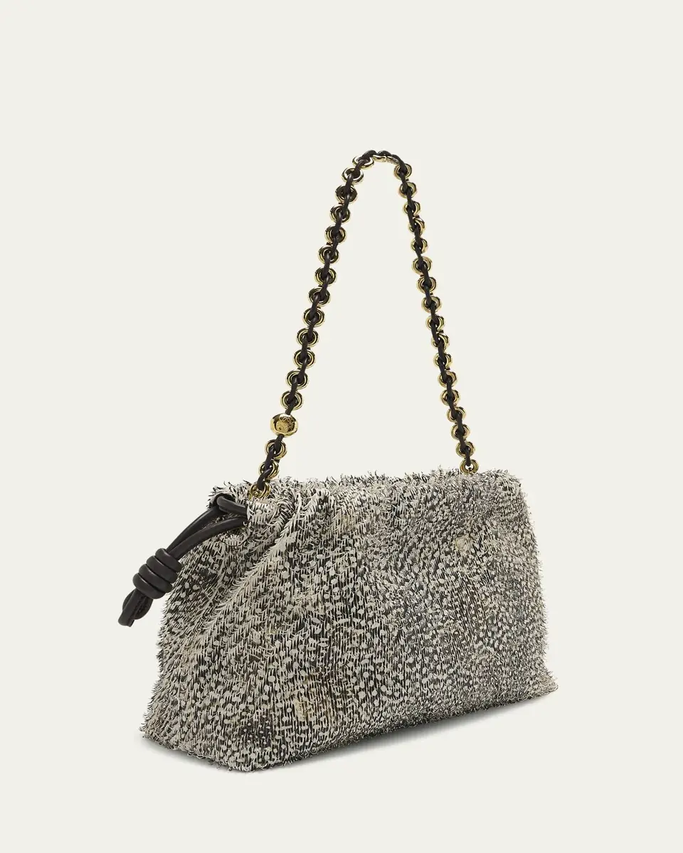 Loewe Flamenco Medium Shoulder Bag in Feathered Leather | Thumbnail 3 Loewe Flamenco Medium Shoulder Bag in Feathered Leather | Thumbnail 3