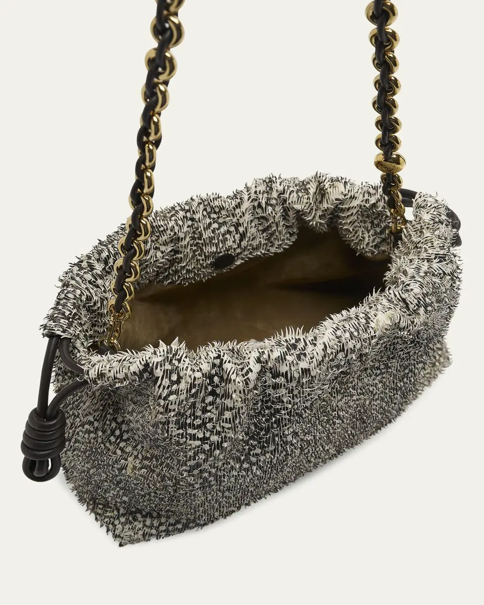 Loewe Flamenco Medium Shoulder Bag in Feathered Leather | Thumbnail 4 Loewe Flamenco Medium Shoulder Bag in Feathered Leather | Thumbnail 4