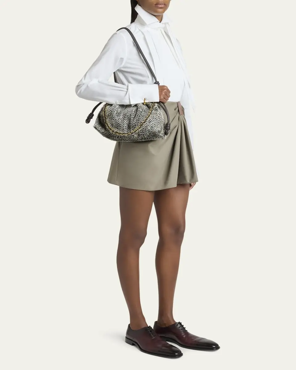 Loewe Flamenco Medium Shoulder Bag in Feathered Leather | Thumbnail 5 Loewe Flamenco Medium Shoulder Bag in Feathered Leather | Thumbnail 5
