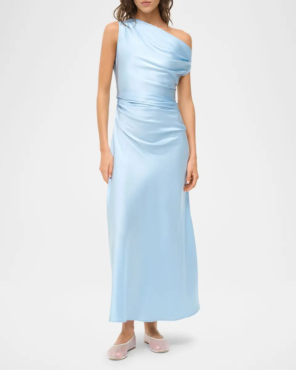 STAUD Phare Silk Midi Dress | Thumbnail 2 STAUD Phare Silk Midi Dress | Thumbnail 2