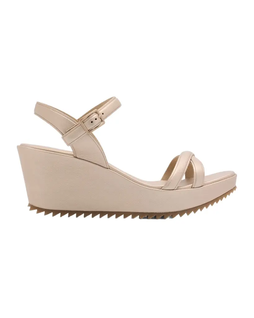Pedro Garcia Finoa Metallic Leather Low Wedge Sandals | Image 1 Pedro Garcia Finoa Metallic Leather Low Wedge Sandals | Image 1