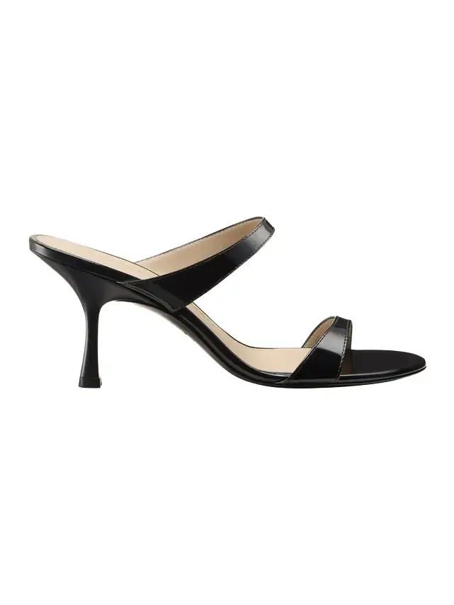 Nudist Patent Leather Dual-Strap Sandals Nudist Patent Leather Dual-Strap Sandals