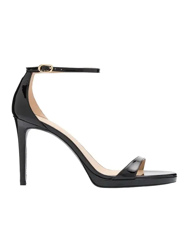 Nudist Patent Leather Stiletto Platform Sandals Nudist Patent Leather Stiletto Platform Sandals