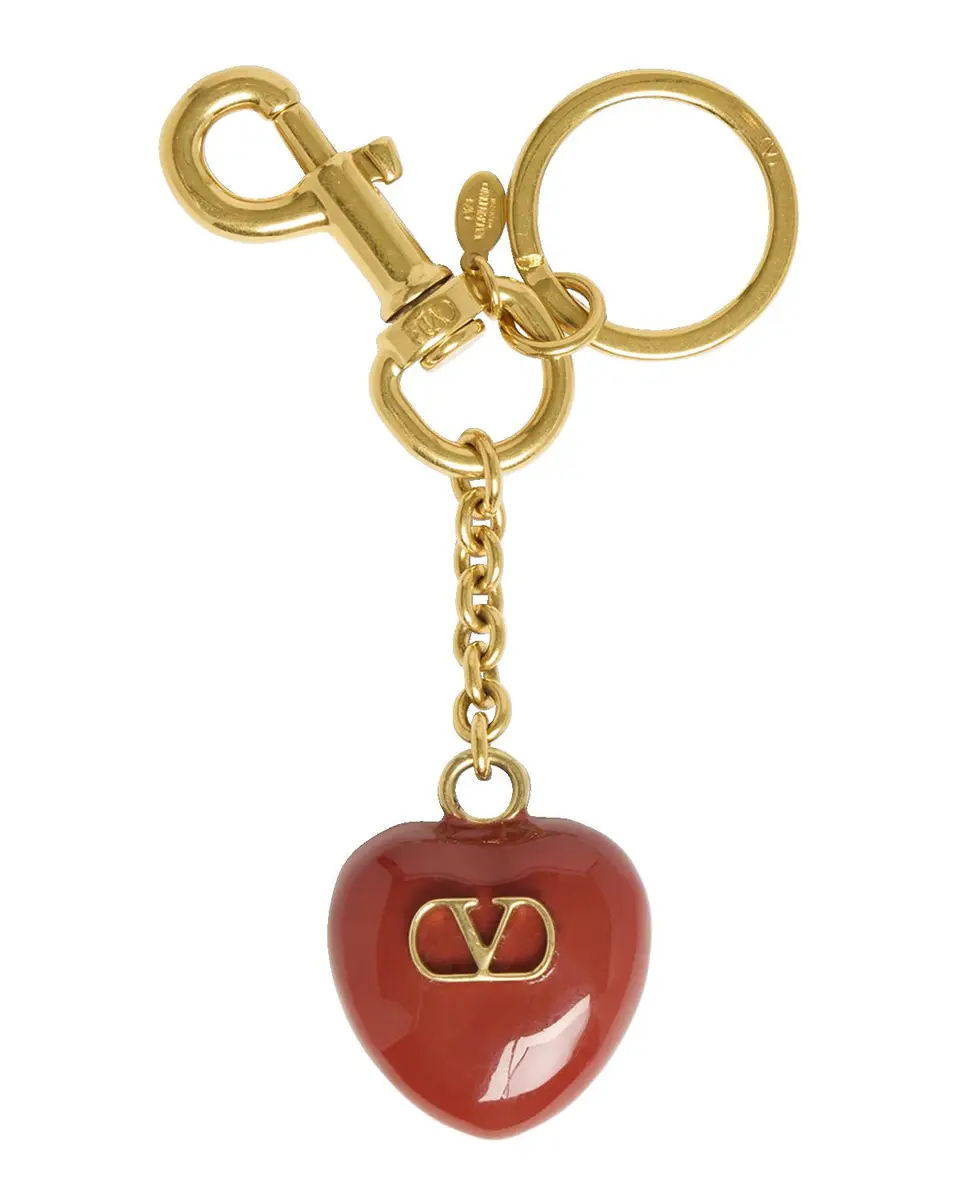 Valentino Garavani VLOGO Signature Heart Charm Keyring | Thumbnail 3 Valentino Garavani VLOGO Signature Heart Charm Keyring | Thumbnail 3