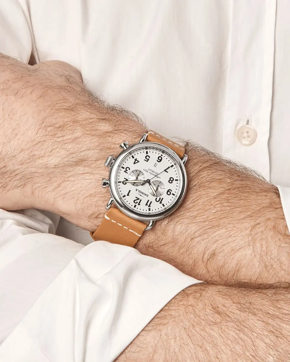 Shinola The Runwell Chronograph Leather-Strap Watch, 47mm | Thumbnail 2 Shinola The Runwell Chronograph Leather-Strap Watch, 47mm | Thumbnail 2