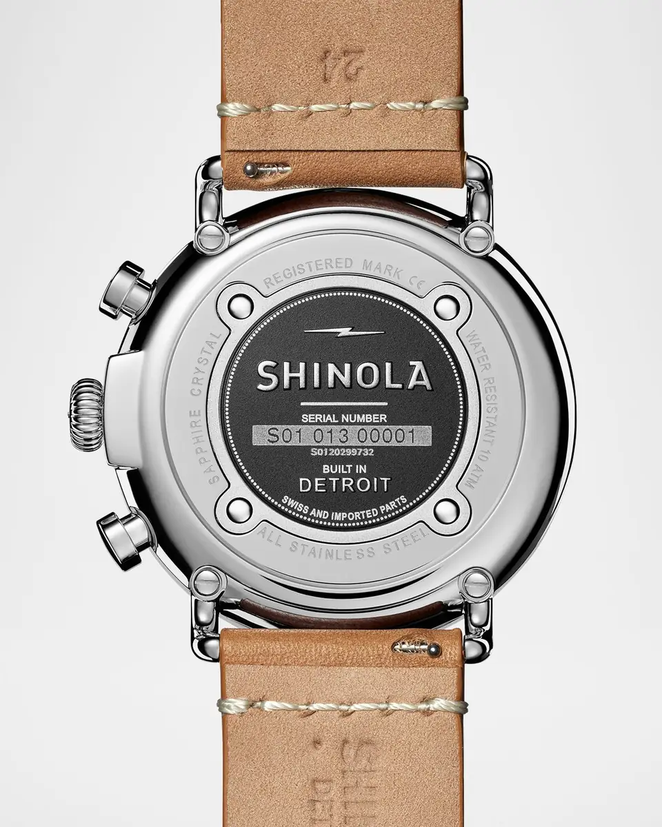 Shinola The Runwell Chronograph Leather-Strap Watch, 47mm | Thumbnail 4 Shinola The Runwell Chronograph Leather-Strap Watch, 47mm | Thumbnail 4