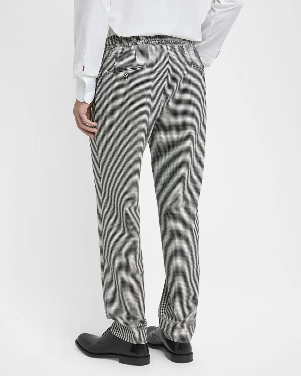 Dolce & Gabbana Men's Micro-Houndstooth Pleated Drawstring Pants | Thumbnail 3