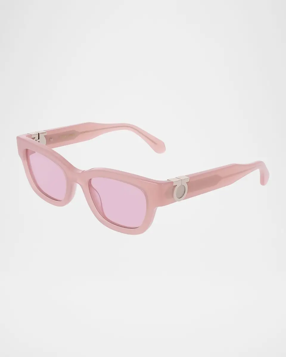 Ferragamo Gancino Rectangle Acetate Sunglasses | Thumbnail 9 Ferragamo Gancino Rectangle Acetate Sunglasses | Thumbnail 9