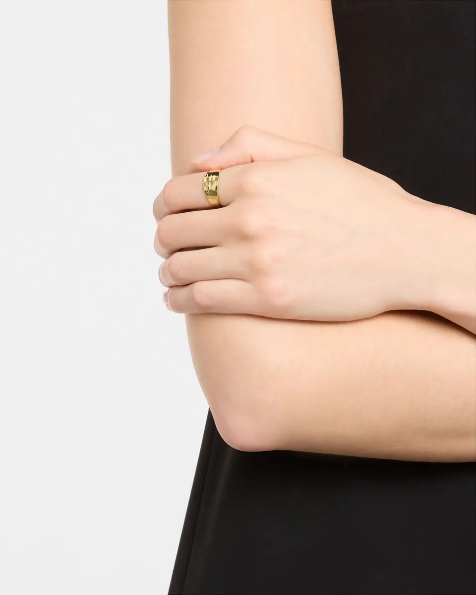 Jennifer Meyer Tapered Hammered Ring | Thumbnail 2