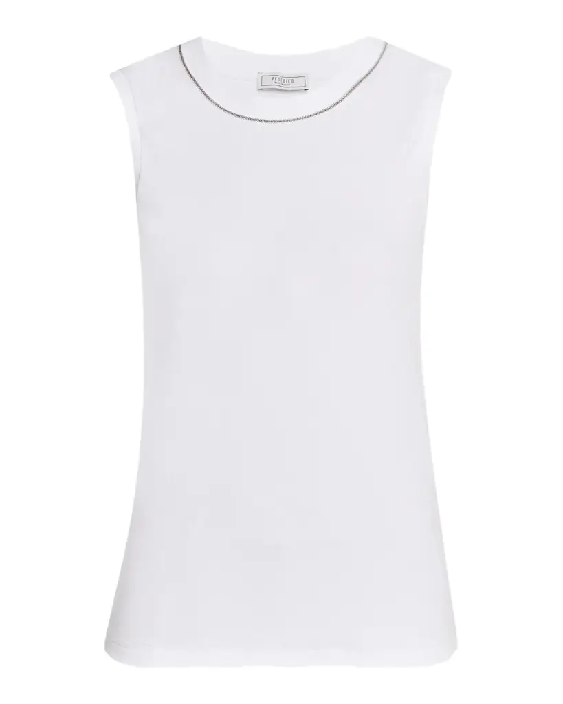 Peserico Punto Luce Crewneck Rib Knit Top | Image 1 Peserico Punto Luce Crewneck Rib Knit Top | Image 1