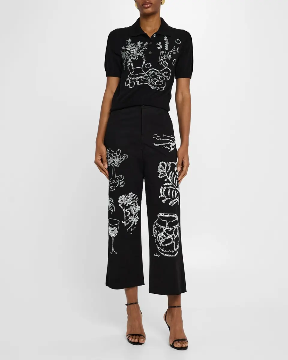 Libertine Still Life Crystal Wide-Leg Crop Pants | Thumbnail 2 Libertine Still Life Crystal Wide-Leg Crop Pants | Thumbnail 2
