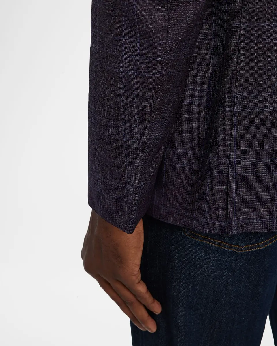 Canali Men's Plaid Wool Notch-Lapel Sport Coat | Thumbnail 5