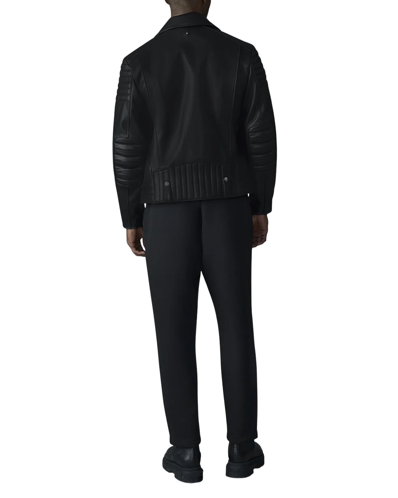 Men's Kenneth Asymmetric-Zip Leather Biker Jacket