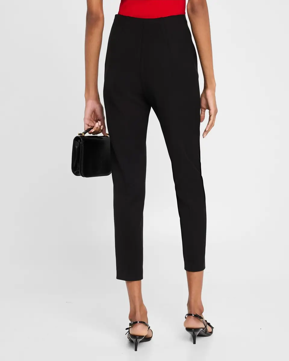 Adam Lippes Kit Slim Leg Compact Viscose Pants | Thumbnail 3 Adam Lippes Kit Slim Leg Compact Viscose Pants | Thumbnail 3