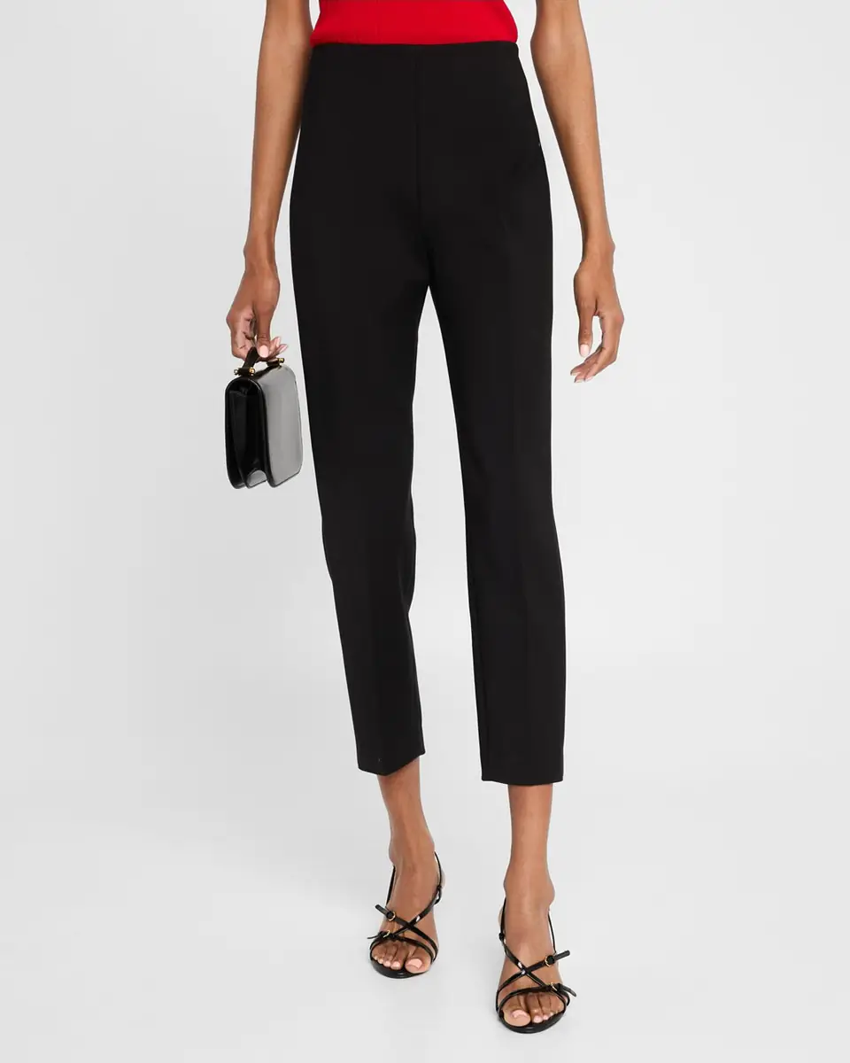 Adam Lippes Kit Slim Leg Compact Viscose Pants | Thumbnail 4 Adam Lippes Kit Slim Leg Compact Viscose Pants | Thumbnail 4