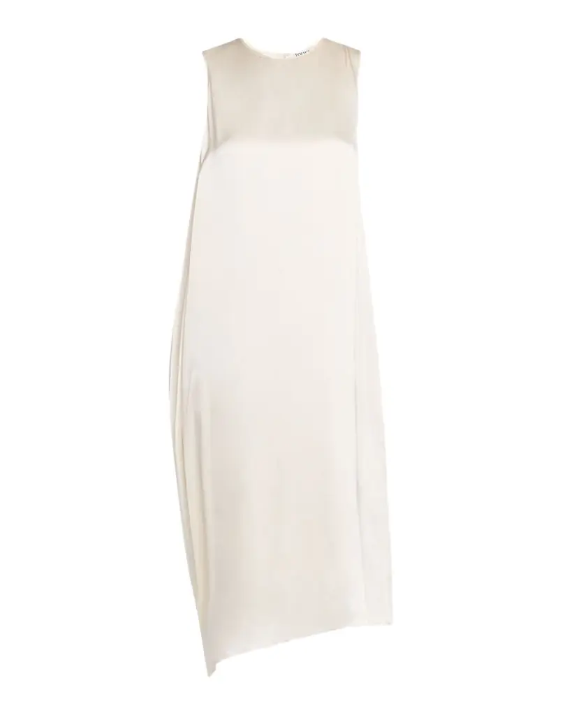 Loewe Sleeveless Draped Silk Midi Dress | Image 1 Loewe Sleeveless Draped Silk Midi Dress | Image 1