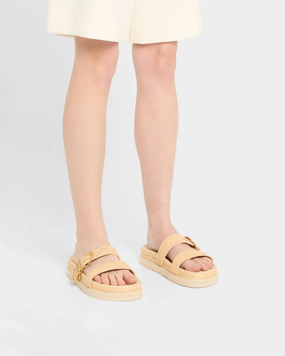 SIMKHAI Aida Raffia Double Band Sporty Sandals | Thumbnail 2