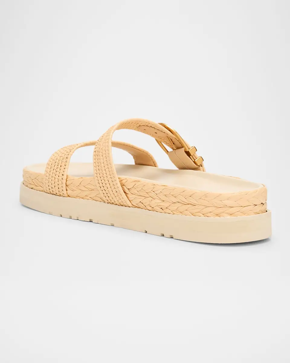 SIMKHAI Aida Raffia Double Band Sporty Sandals | Thumbnail 4