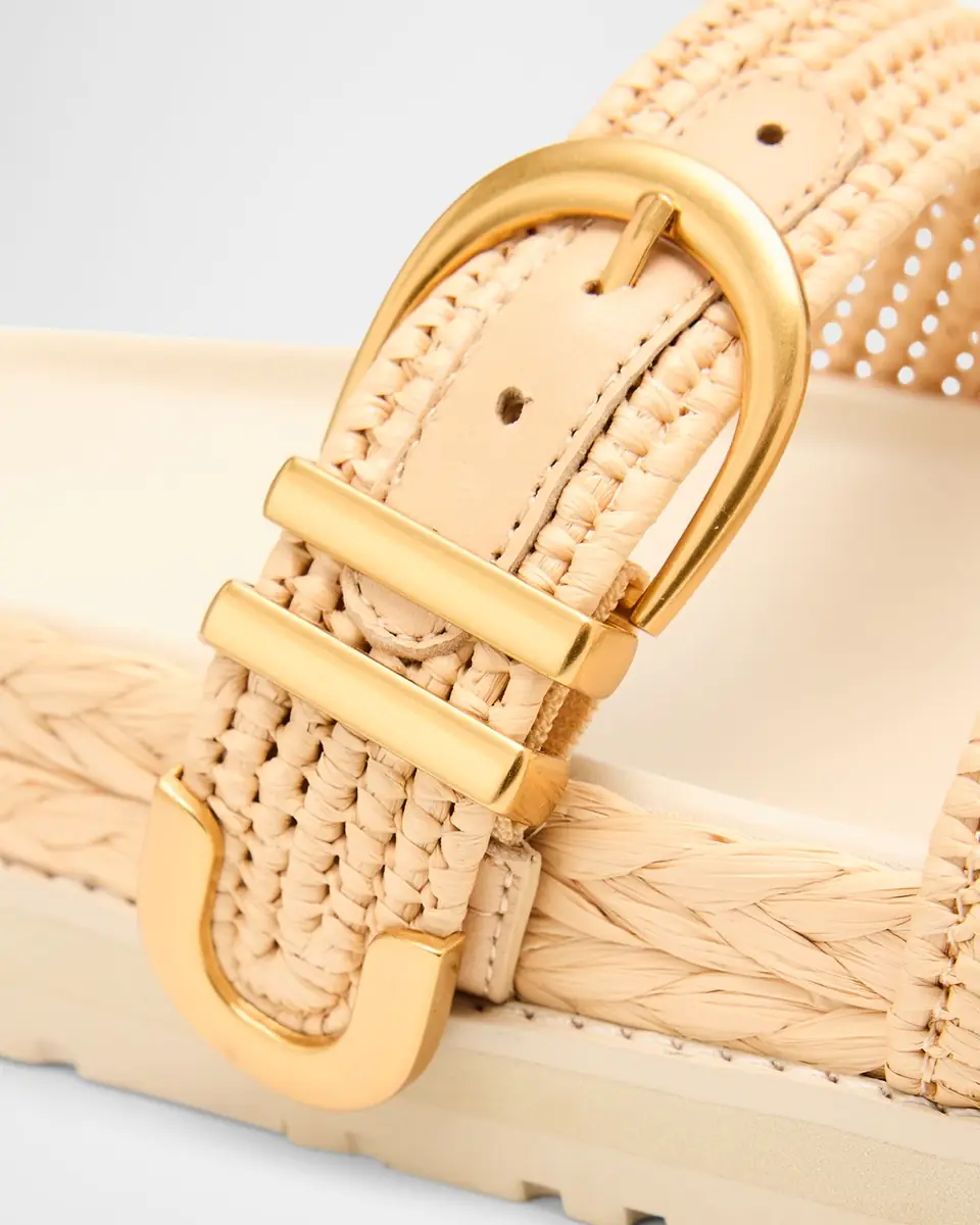 SIMKHAI Aida Raffia Double Band Sporty Sandals | Thumbnail 5
