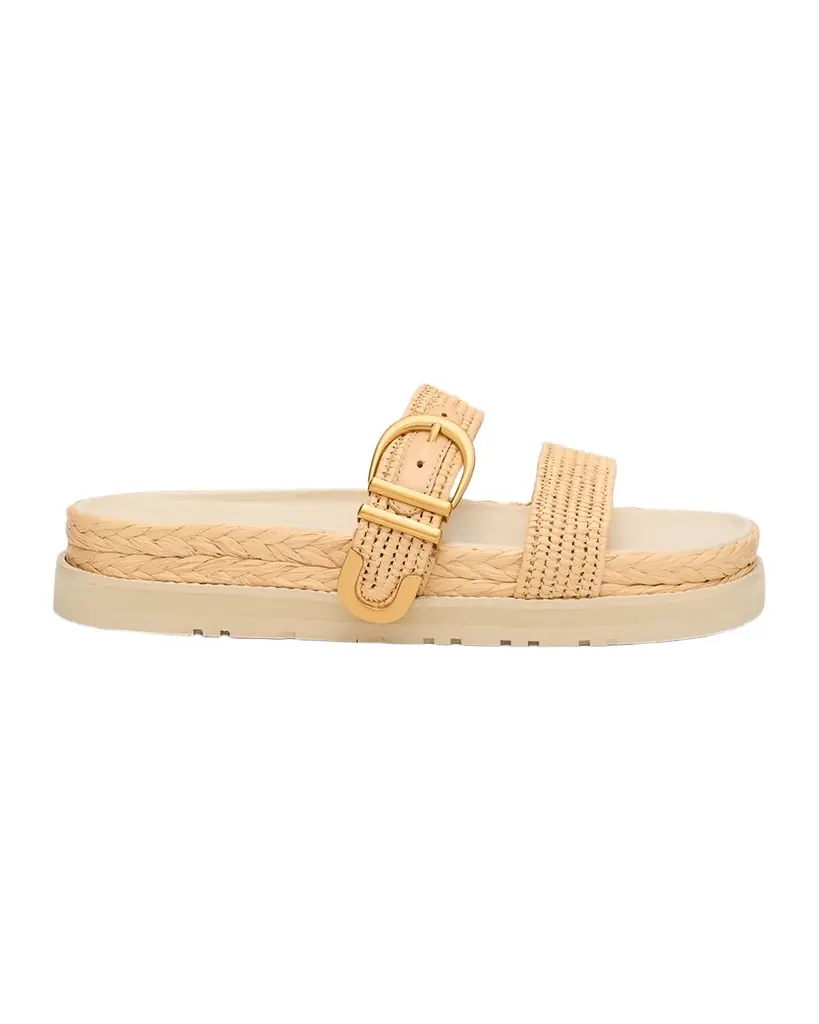 SIMKHAI Aida Raffia Double Band Sporty Sandals | Image 1 SIMKHAI Aida Raffia Double Band Sporty Sandals | Image 1
