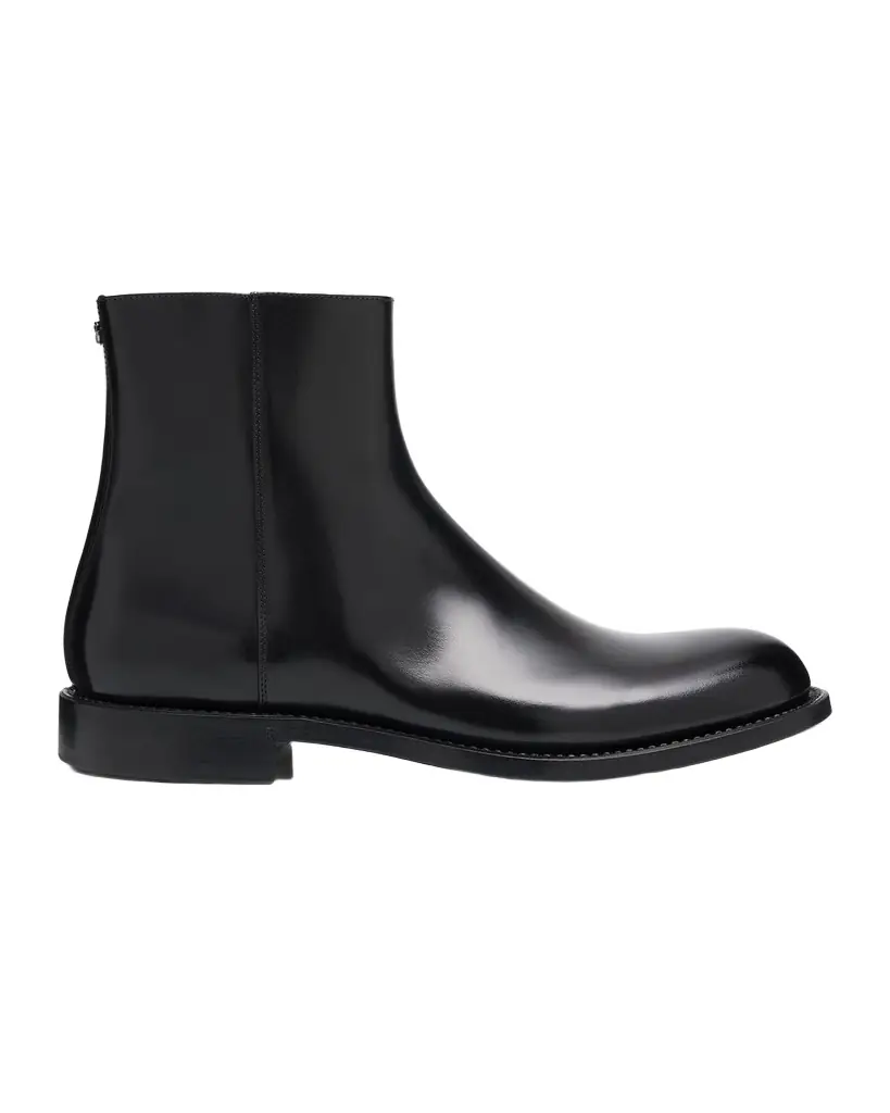Dolce & Gabbana Men's Leather DG-Backstay Zip Ankle Boots | Image 1 Dolce & Gabbana Men's Leather DG-Backstay Zip Ankle Boots | Image 1