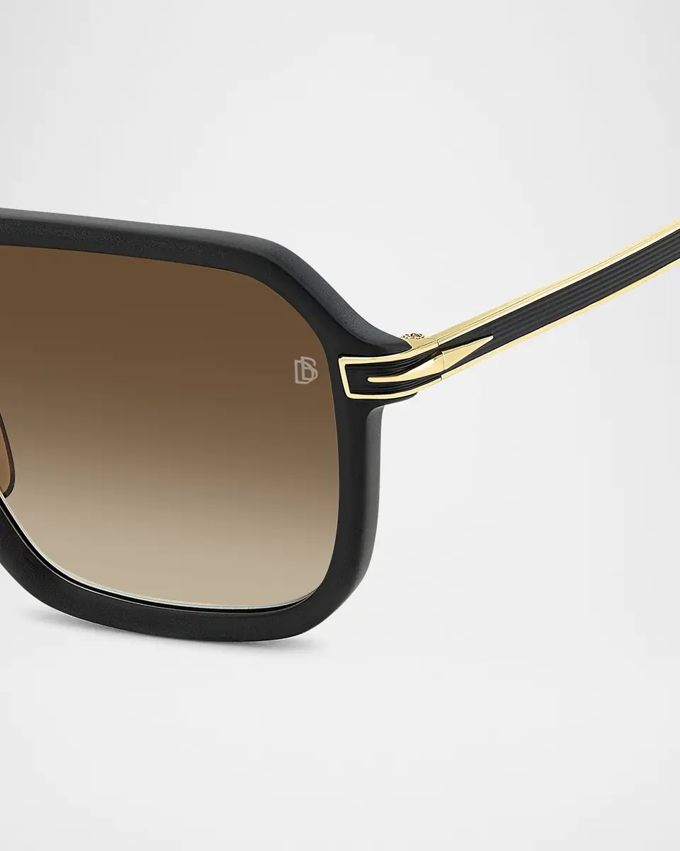 David Beckham Men's DB 7136 Acetate Rectangle Sunglasses | Thumbnail 2 David Beckham Men's DB 7136 Acetate Rectangle Sunglasses | Thumbnail 2