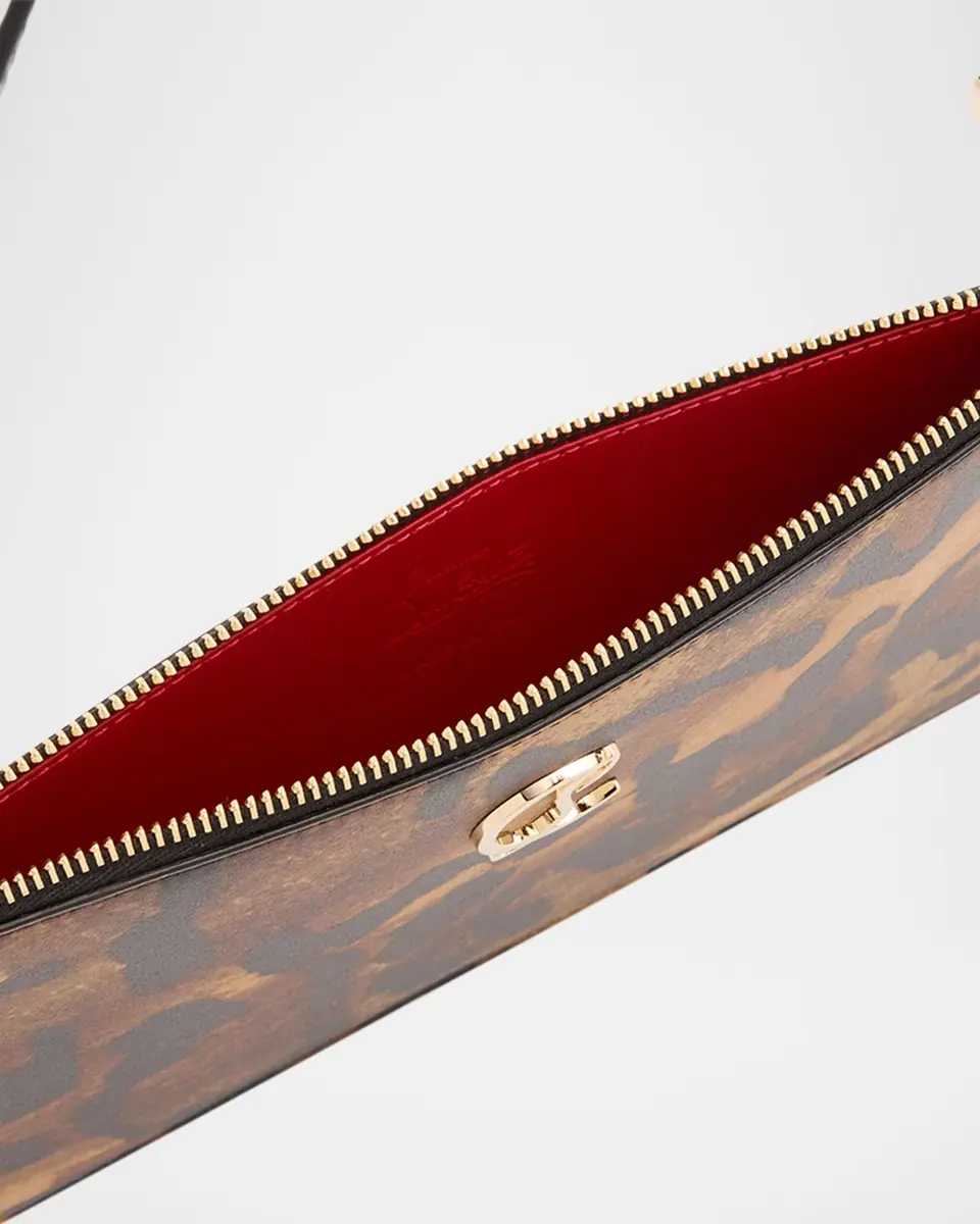 Christian Louboutin Loubi54 Flat Pouch Bag in Bengal-Print Leather | Thumbnail 4 Christian Louboutin Loubi54 Flat Pouch Bag in Bengal-Print Leather | Thumbnail 4