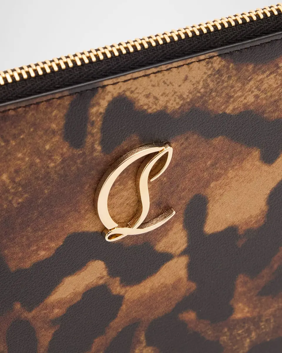 Christian Louboutin Loubi54 Flat Pouch Bag in Bengal-Print Leather | Thumbnail 7 Christian Louboutin Loubi54 Flat Pouch Bag in Bengal-Print Leather | Thumbnail 7
