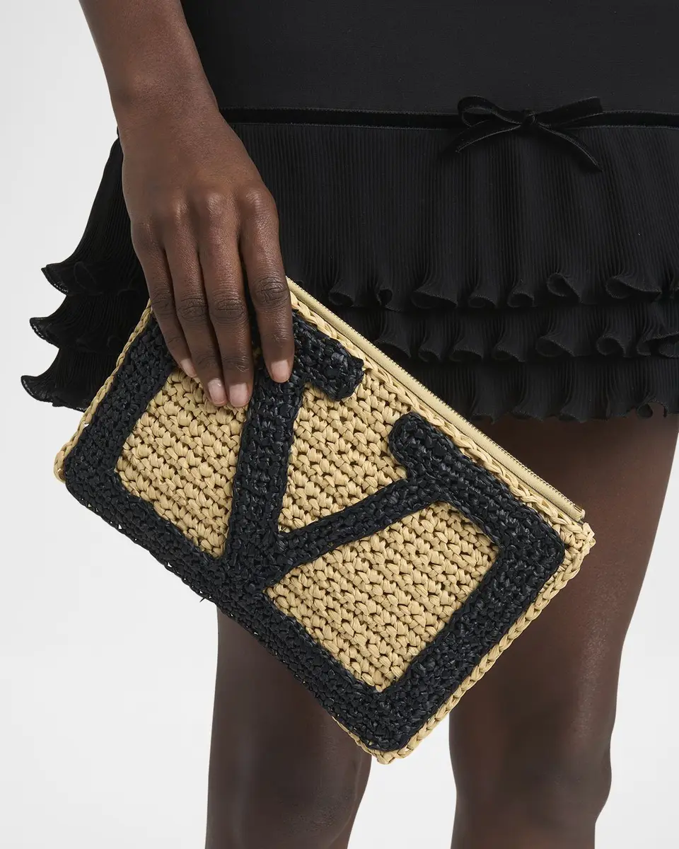 Valentino Garavani Viva Superstar VLOGO Crochet Clutch Bag | Image 1 Valentino Garavani Viva Superstar VLOGO Crochet Clutch Bag | Image 1