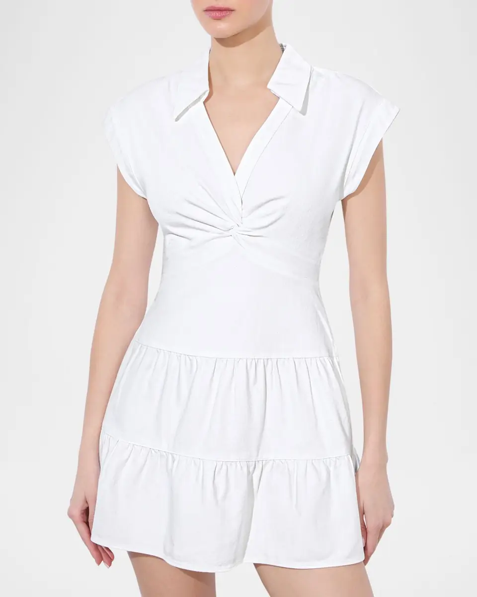Alice + Olivia Mila Deep V Twist-Front Mini Dress | Thumbnail 4