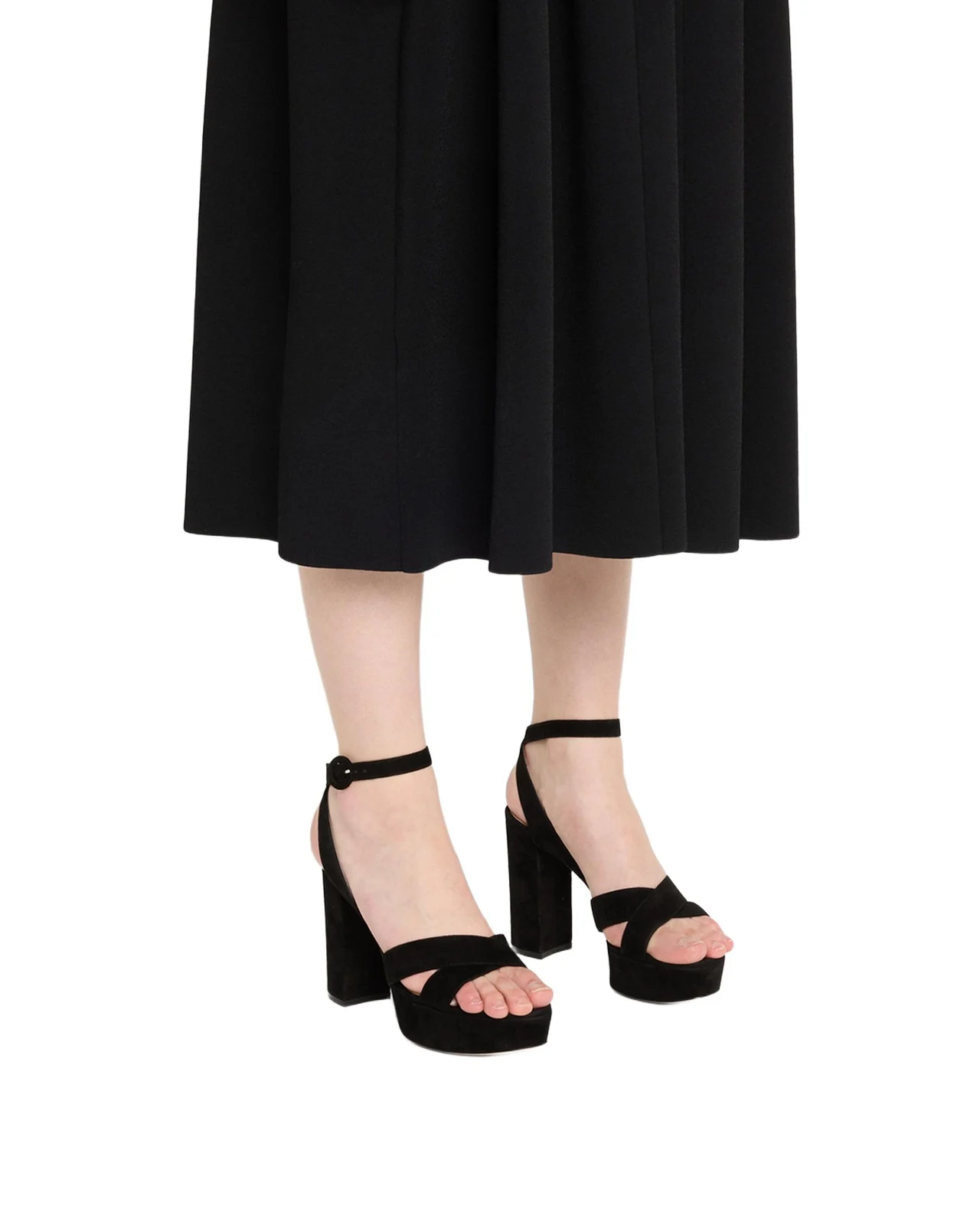 Suede Crisscross Platform Sandals Suede Crisscross Platform Sandals