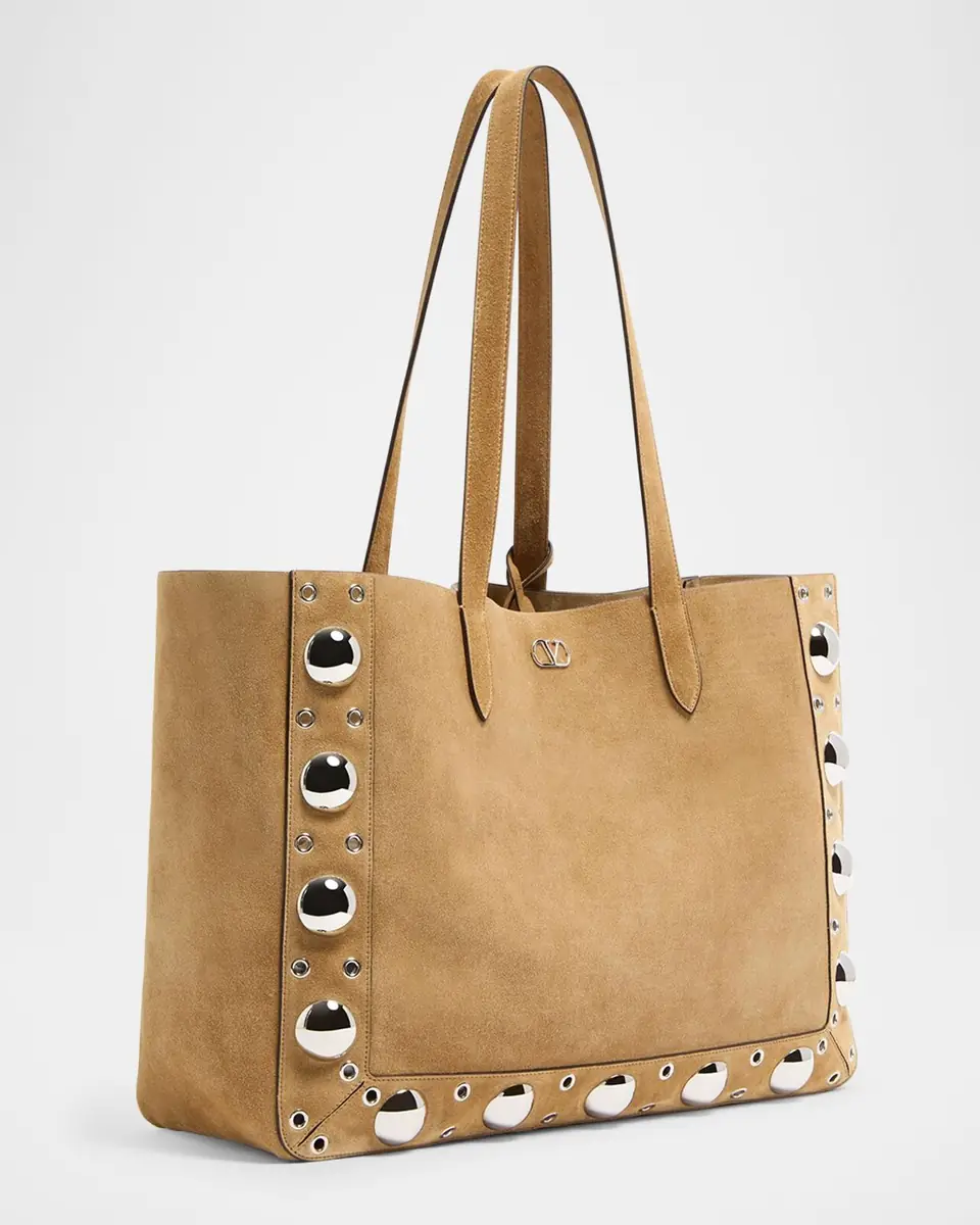 Valentino Garavani Men's Nellcôte Large Suede Tote Bag | Thumbnail 2 Valentino Garavani Men's Nellcôte Large Suede Tote Bag | Thumbnail 2