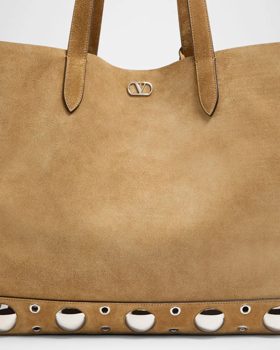 Valentino Garavani Men's Nellcôte Large Suede Tote Bag | Thumbnail 3 Valentino Garavani Men's Nellcôte Large Suede Tote Bag | Thumbnail 3