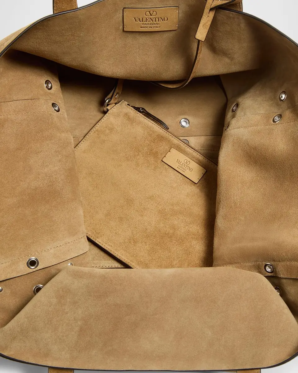 Valentino Garavani Men's Nellcôte Large Suede Tote Bag | Thumbnail 5 Valentino Garavani Men's Nellcôte Large Suede Tote Bag | Thumbnail 5