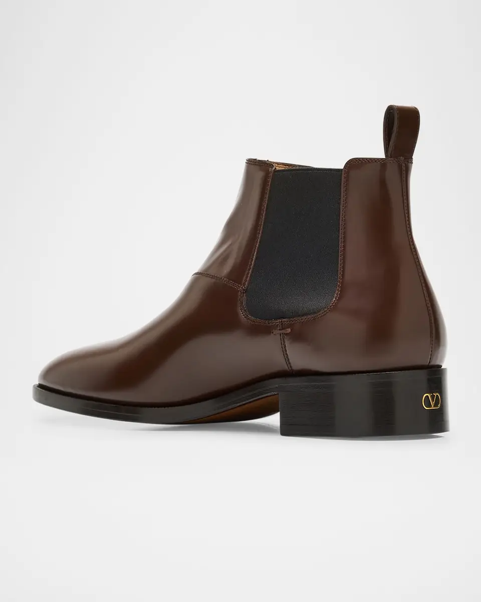 Valentino Garavani Men's Pas Des Dieux Smooth Calfskin Chelsea Boots | Thumbnail 4 Valentino Garavani Men's Pas Des Dieux Smooth Calfskin Chelsea Boots | Thumbnail 4