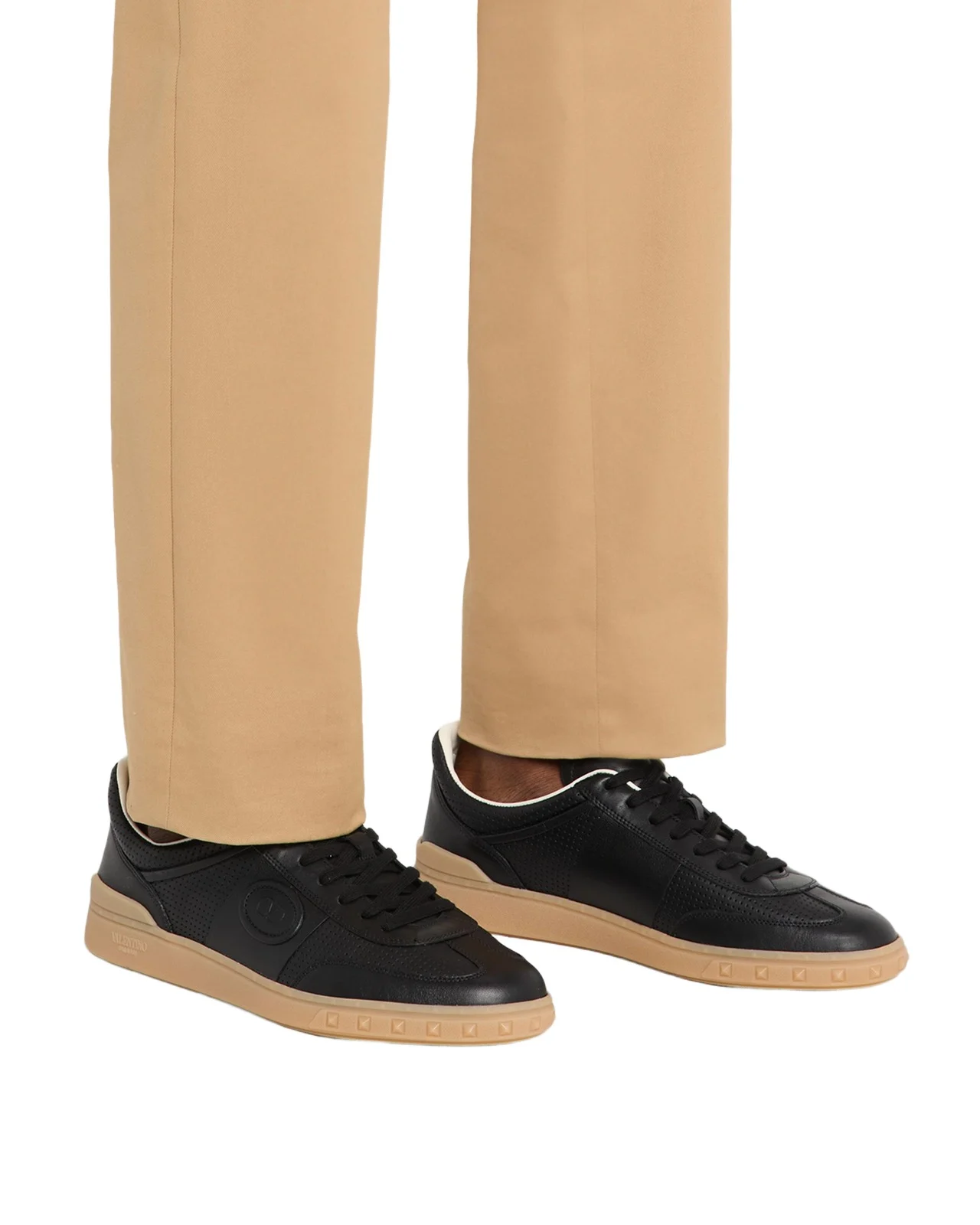 Men's Upvillage Perforated Napa Leather Low-Top Sneakers Men's Upvillage Perforated Napa Leather Low-Top Sneakers