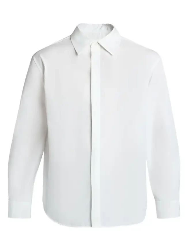 Men's Concealed-Placket Cotton Sport Shirt