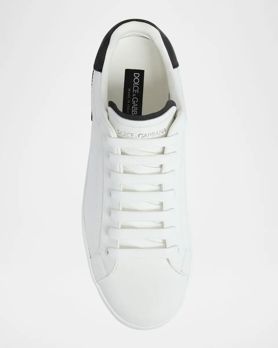 Dolce & Gabbana Men's Portofino Calfskin Low-Top Sneakers | Thumbnail 5 Dolce & Gabbana Men's Portofino Calfskin Low-Top Sneakers | Thumbnail 5