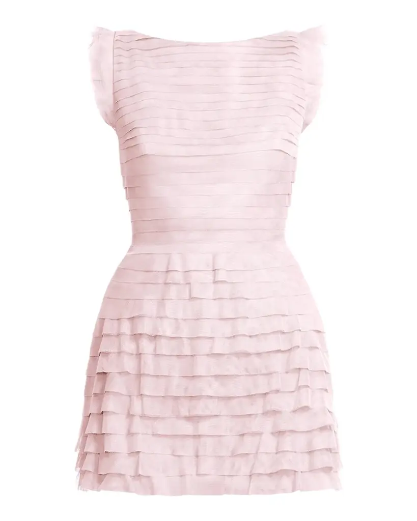 BCBGMAXAZRIA Sleeveless Tiered Tulle Mini Dress | Image 1 BCBGMAXAZRIA Sleeveless Tiered Tulle Mini Dress | Image 1