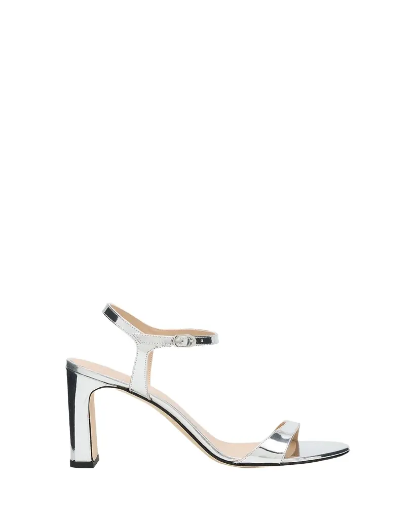 Babette Metallic Ankle-Strap Sandals