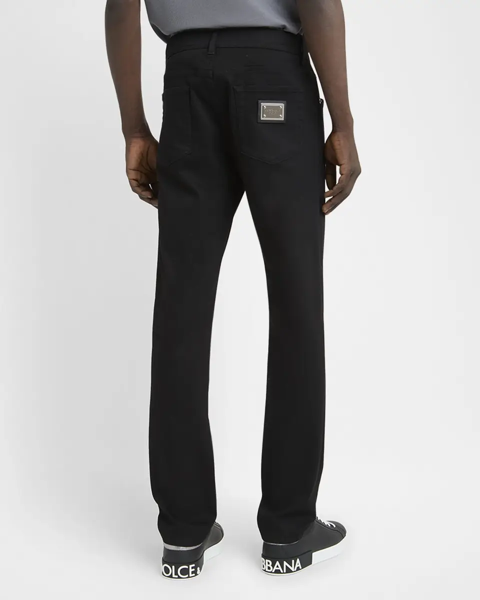 Dolce & Gabbana Men's Black Denim Slim Five-Pocket Pants | Thumbnail 3 Dolce & Gabbana Men's Black Denim Slim Five-Pocket Pants | Thumbnail 3