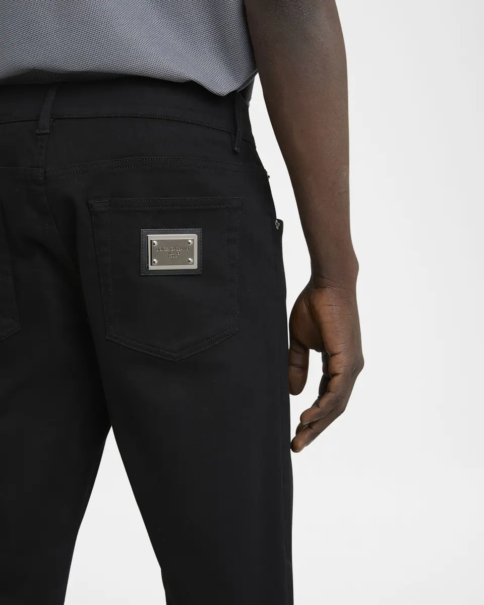 Dolce & Gabbana Men's Black Denim Slim Five-Pocket Pants | Thumbnail 5 Dolce & Gabbana Men's Black Denim Slim Five-Pocket Pants | Thumbnail 5